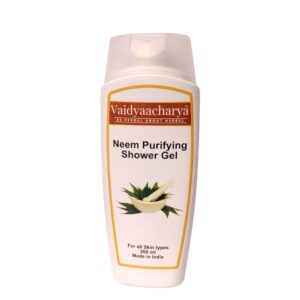 Vaidyaacharya Neem Purifying Shower Gel 200ml | For All Skin Type | Embrace Pure Wellness, Deep Cleansing, Skin Protection & Natural Healing in Every Wash