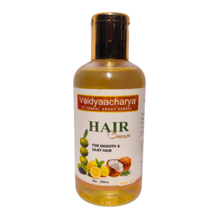 Nourish, strengthen, and revitalize hair with Vaidyaacharya Hair Serum. Infused with botanical extracts, it restores shine and manageability.